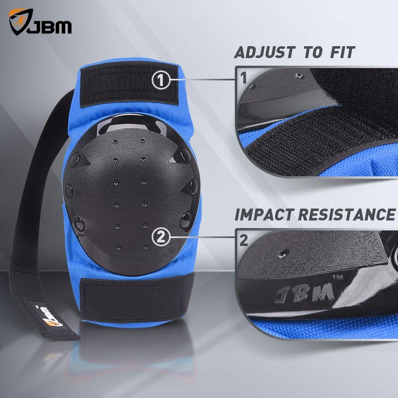 JBM Adult & Kids Knee Pads Elbow Pads and Wrist Guards for Inline Skating, Roller Skating, Skateboarding, Scootering - Image 3